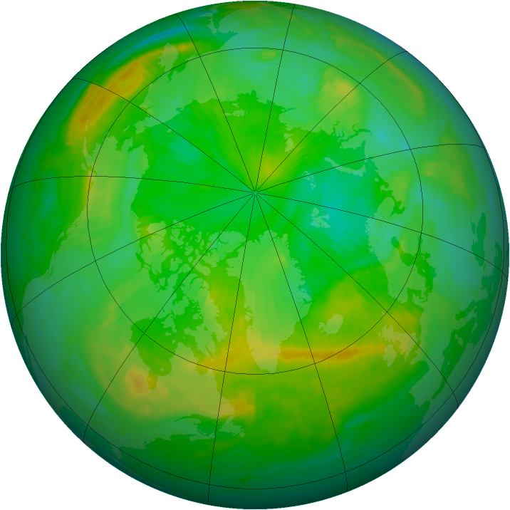 Arctic ozone map for 23 July 1998